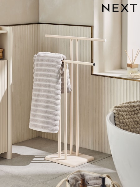 Natural Double Freestanding Towel Rail (AW5850) | £0