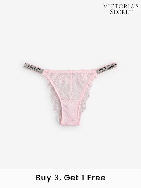 Victoria's Secret Angel Pink Brazilian Shine Strap Knickers (AW6307) | £20