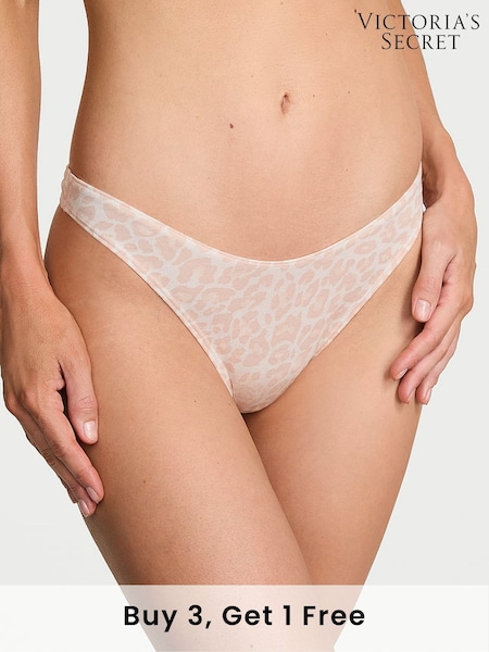 Victoria's Secret Coconut White Leopard Thong Knickers (AW6333) | £9