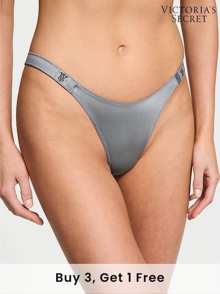 Victoria's Secret Asteroid Grey Thong Scattered Shine Strap Knickers (AW6351) | £20