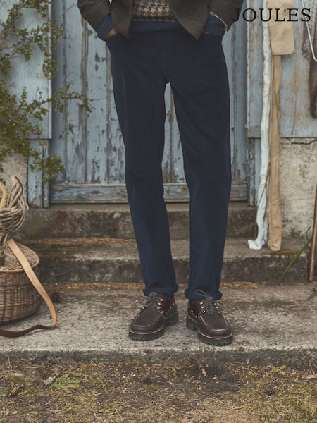 Joules Classic Fit Cord Navy Trousers (AW6503) | £60