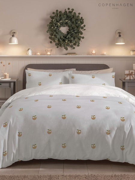 Copenhagen Home Grey Christmas Pud Duvet Cover Set (AW6654) | £20 - £28