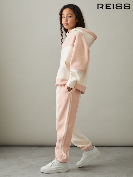 Reiss Pink Theadora 4-9 yrs Colour-Block Hoodie And Joggers Set (AW6745) | £68