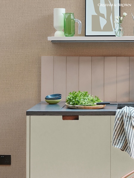 Graham & Brown Neutral Albion Texture A4 Wallpaper Sample (AW6828) | £1