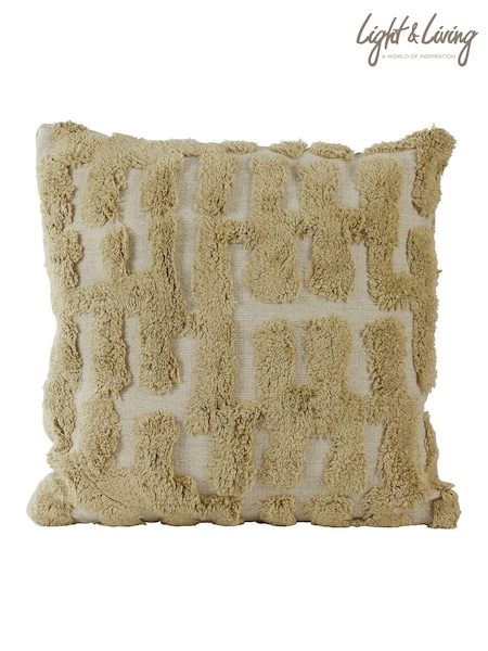 Light & Living Green Sarmi Tufted Abstract Cushion (AW7013) | £32
