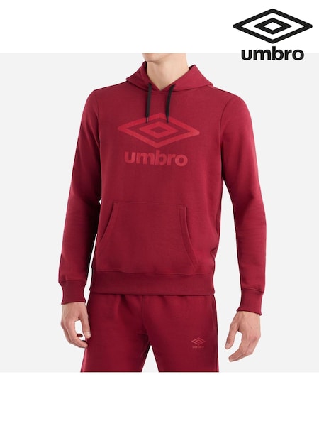 Umbro Red Large Logo Hoodie (AW7289) | £45
