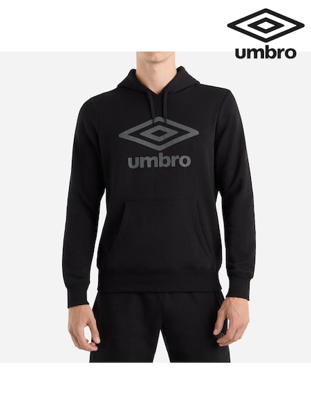 Umbro Black Large Logo Hoodie (AW7314) | £45