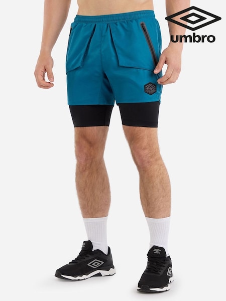 Umbro Blue Pro Training Elite Hybrid Shorts (AW7346) | £50