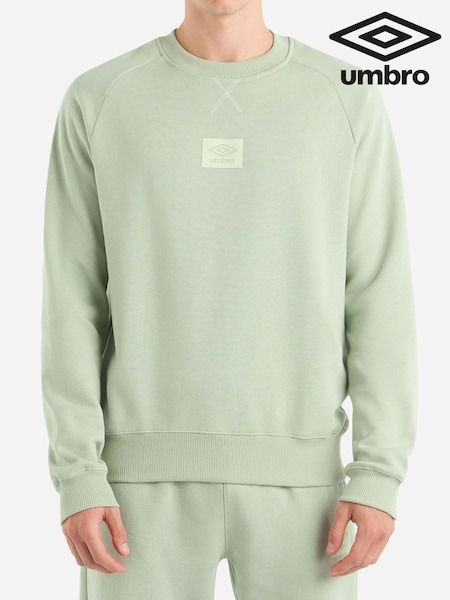 Umbro Green Small Logo Sweat Top (AW7350) | £35