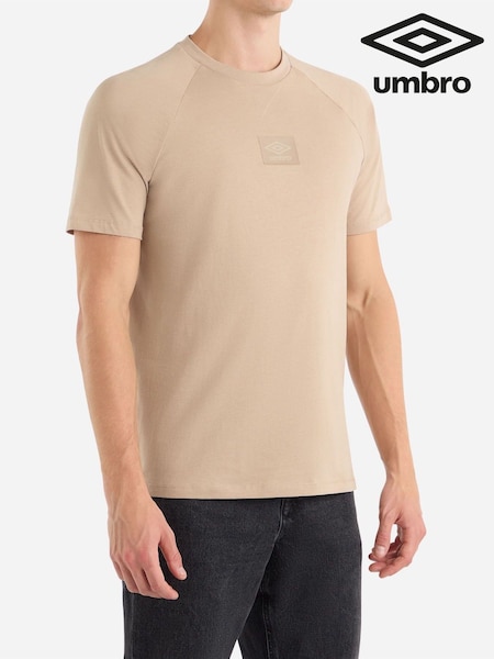 Umbro Cream Small Logo 100% Cotton T-Shirt (AW7358) | £25