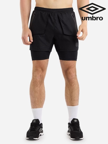 Umbro Black Pro Training Elite Hybrid Shorts (AW7380) | £50