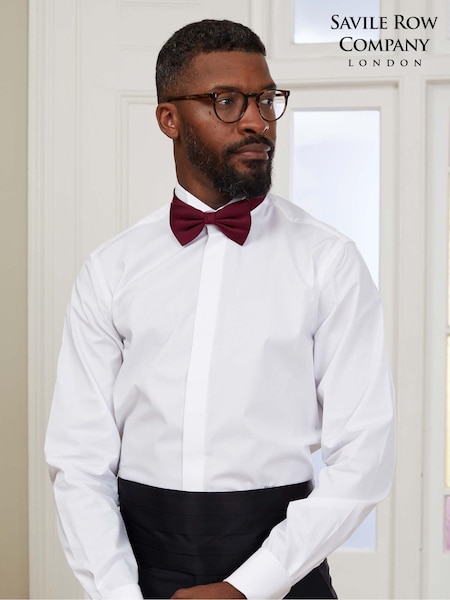 Slim Fit The Savile Row Company 100% Cotton White Wing Collar Dress Formal Shirt Double Cuff (AW7406) | £55