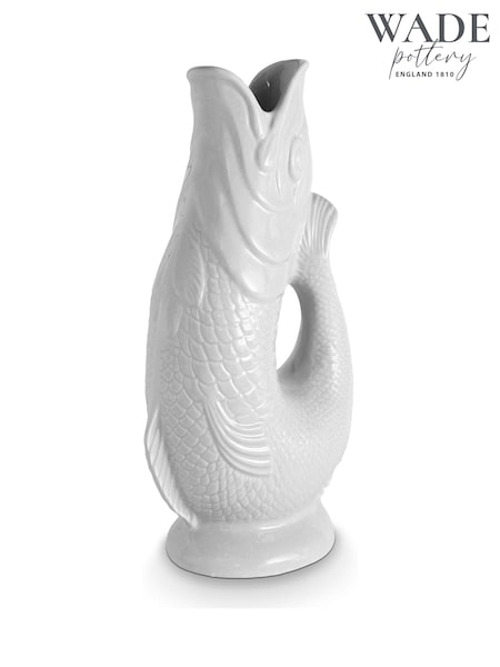 Wade White Large Original Gurgle Fish Vase Jug (AW7431) | £45