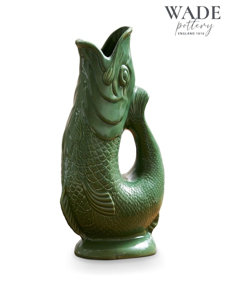 Wade Forest Green Large Original Gurgle Fish Vase Jug (AW7438) | £45