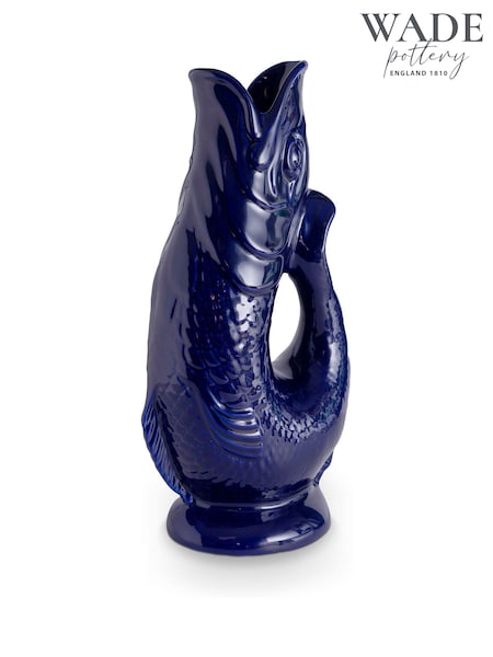 Wade Cobalt Blue Large Original Gurgle Fish Vase Jug (AW7439) | £45