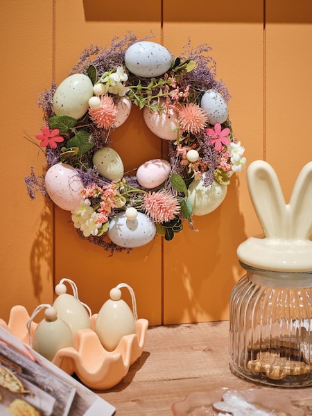 Decoris Easter Wreath with Colourful Eggs (AW7733) | £18