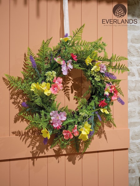 Everlands Floral Spring Wreath (AW7832) | £32