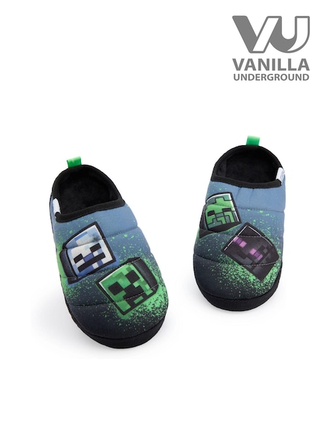 Vanilla Underground Blue Minecraft Boys Slippers (AW7869) | £15