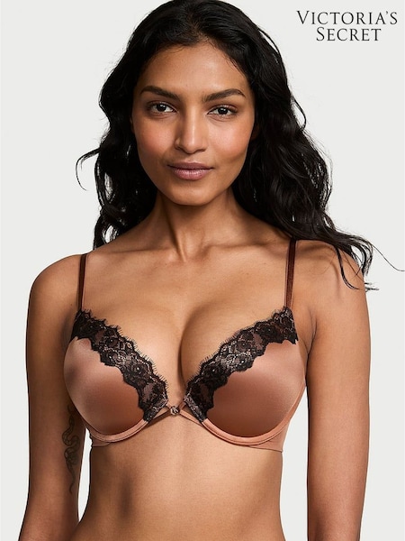 Victoria's Secret Caramel Nude Add 2 Cups Push Up Bombshell Lace Trim Bra (AW7889) | £45