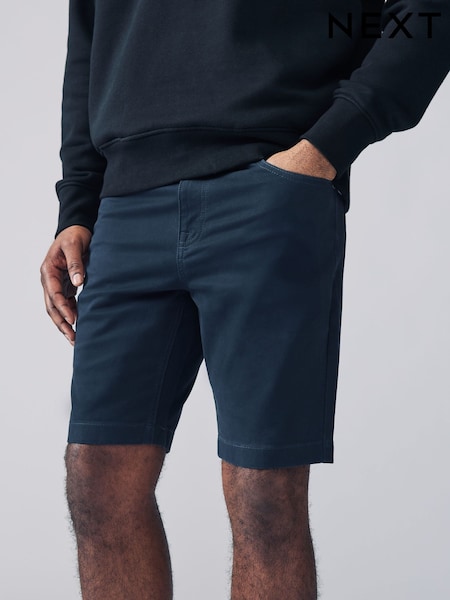Navy Motionflex 5 Pocket Chino Shorts (AW7896) | £24