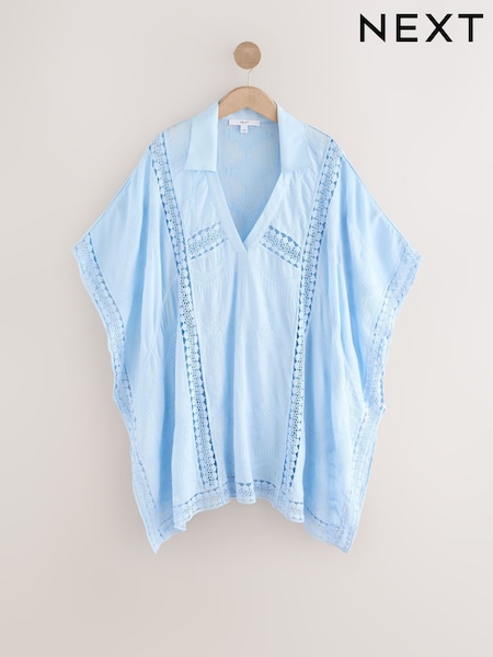 Blue Crochet Overhead Shirt (AW8049) | £42