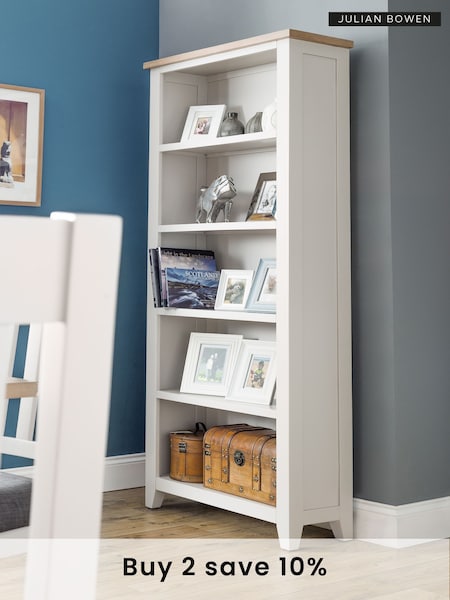 Julian Bowen Elephant Grey Euro Oak Richmond Tall Bookcase (AW8168) | £325