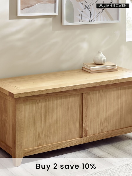 Julian Bowen Oak Mallory Storage Bench (AW8182) | £315