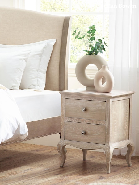 Julian Bowen Limed Oak Camille 2 Drawer Bedside (AW8194) | £270