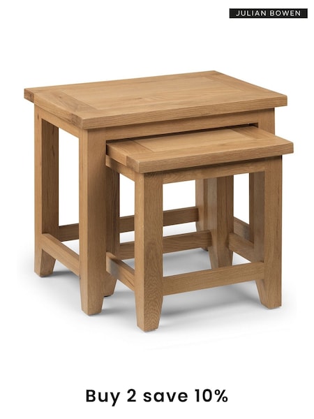 Julian Bowen Oak Astoria Nest Of Tables (AW8198) | £210
