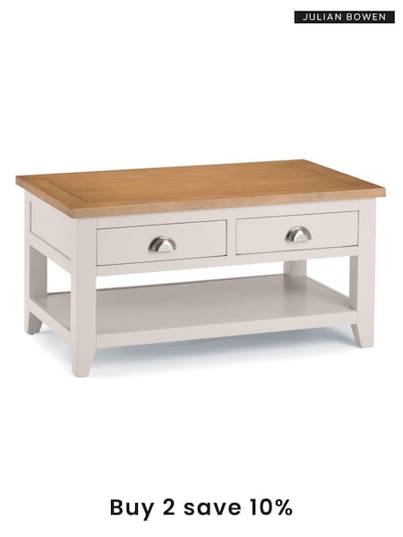 Julian Bowen Elephant Grey Euro Oak Richmond Coffee Table With 2 Drawers (AW8206) | £365