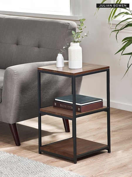 Julian Bowen Walnut Tribeca Tall Narrow Side Table (AW8209) | £90
