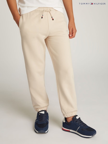 Tommy Hilfiger Cream Unisex Logo Joggers (AW8460) | £45