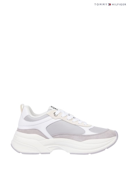 Tommy Hilfiger Grey Chunky Feminine Runner Trainers (AW8471) | £130