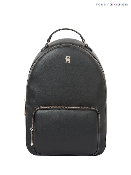 Tommy Hilfiger Black Soft Logotape Backpack (AW8483) | £150