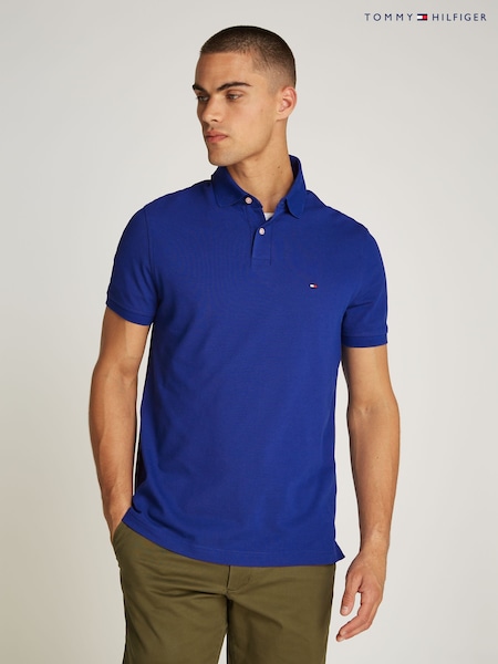 Tommy Hilfiger Blue Regular Fit Stretch 1985 Cotton Polo Shirt (AW8550) | £75