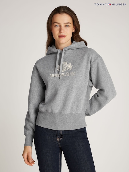 Tommy Hilfiger Grey Regular Fit Varsity Hoodie (AW8573) | £160