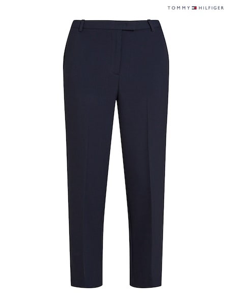 Tommy Hilfiger Blue Slim Curve Straight Trousers (AW8581) | £120