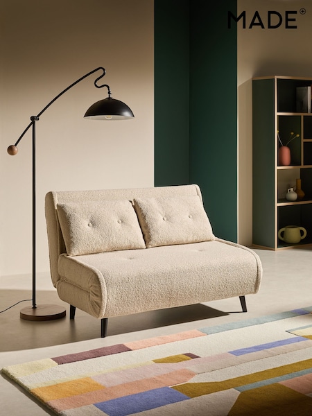 MADE.COM Mink Brown Natural Haru 2 Seater Sofa Bed (AW8621) | £450