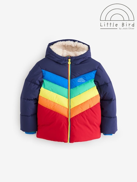 Little Bird by Jools Oliver Multi Bright Chevron Shower Resistant Padded Coat (AW8644) | £48 - £54