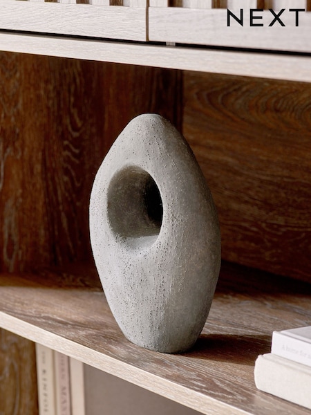 Grey Loxley Textured Ceramic Sculpture Ornament (AW8771) | £20