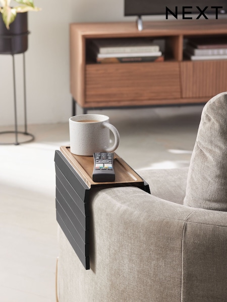S Black/Brown Bronx Wood Sofa Tray (AW8790) | £25