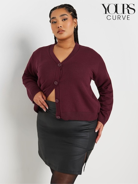Yours Curve Purple Limited Knitted Cardigan (AW9004) | £29