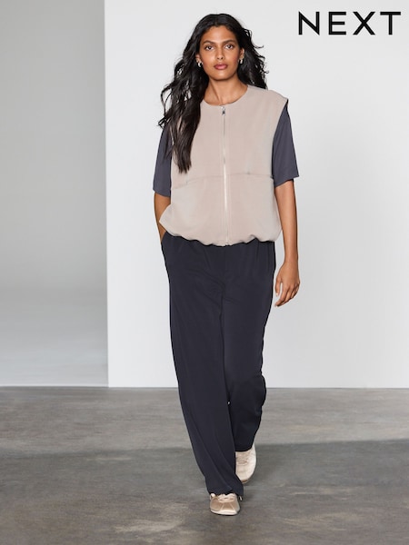Black Slinky Supersoft Jersey Wide Leg Pull On Trousers (AW9180) | £36
