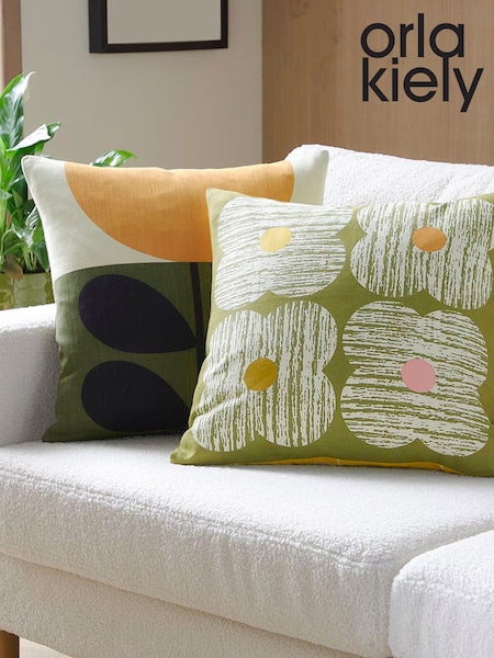 Orla Kiely Moss Textured Flower Cushion (AW9191) | £38