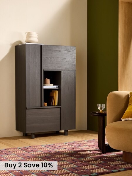 MADE.COM Dark Wood Effect Ascott Highboard (AW9239) | £449