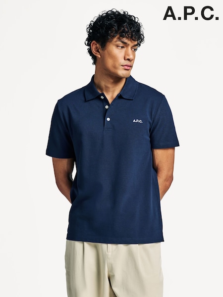 A.P.C. Blue Standard Polo Shirt (AW9298) | £155