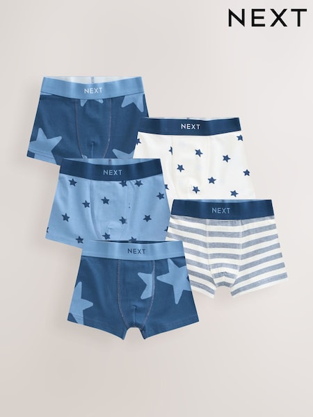 Blue Boxers 5 Pack (1.5-16yrs) (AW9374) | £14 - £16
