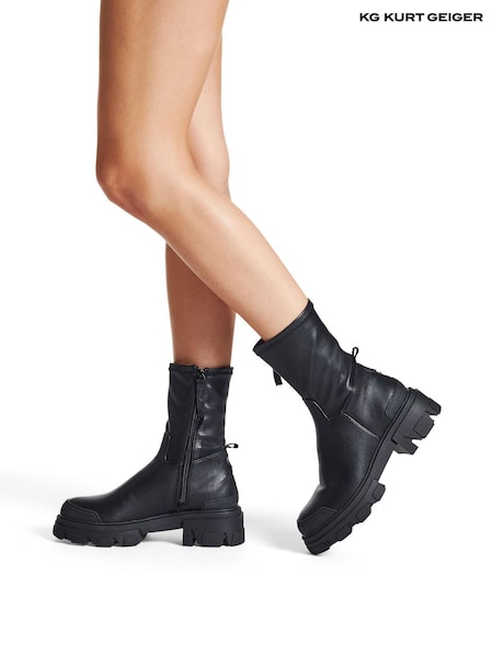 KG Kurt Geiger Trekker Sock Black Boots (AW9381) | £139