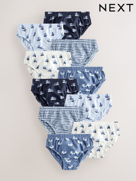 Blue Transport Briefs 10 Pack (1.5-10yrs) (AW9410) | £0