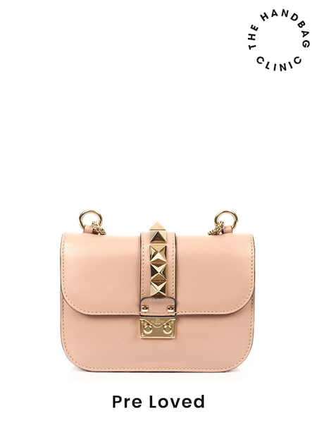 Valentino Natural Small Glam Lock Calfskin Handbag (AW9845) | £645